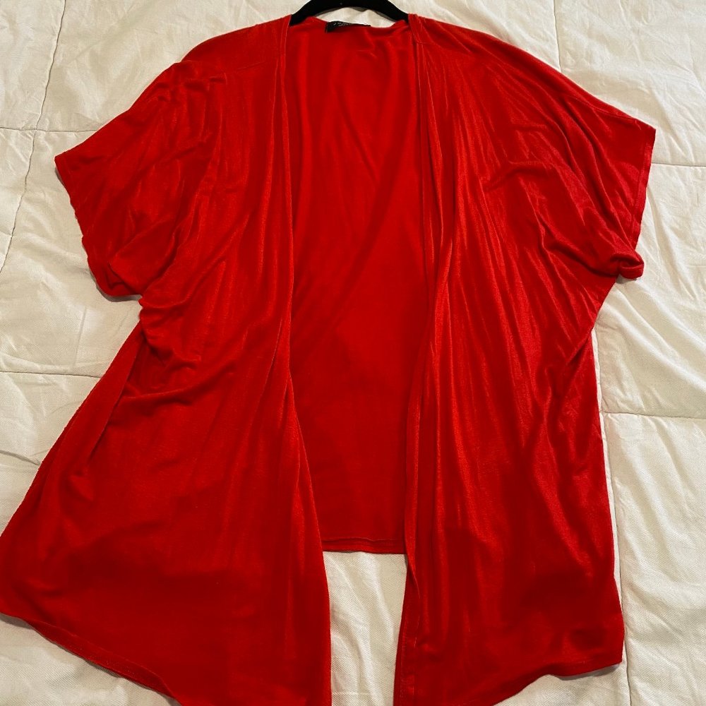 Red Flowy Cardigan